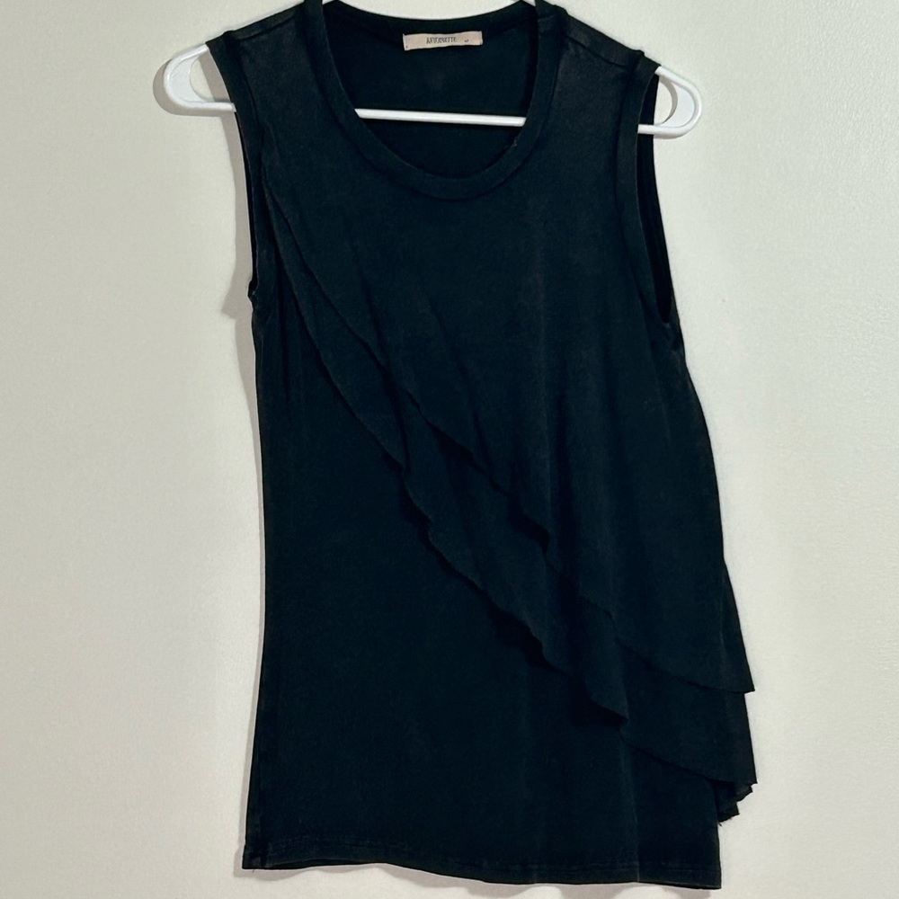Black Asymmetrical Tank